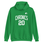 Chronics Collegiate Green/White Hoodie (Front & Back)