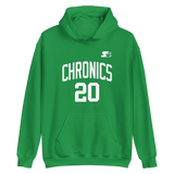 Chronics Collegiate Green/White Hoodie (Front & Back)