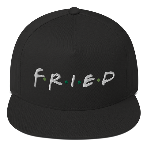 Fried Black Snapback Hat