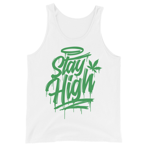 Stay High White/Green Tank