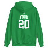 Chronics Collegiate Green/White Hoodie (Front & Back)